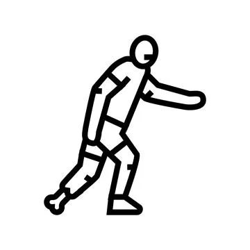 Scary zombie line icon vector illustration Illustrazione stock
