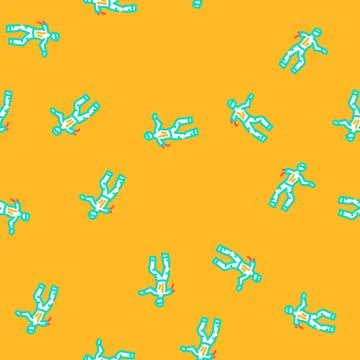 Scary zombie vector seamless pattern Stock Illustration