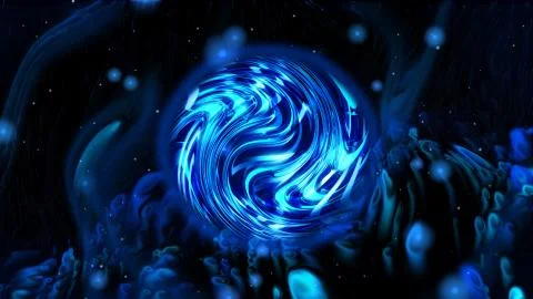 ScaryMagicBackgroundWithBlueMoon Stock Illustration