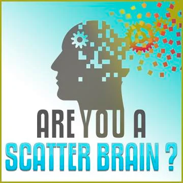 SCATTER BRAIN Stock Illustration