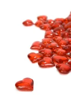 Scatter hearts. Stock Photos