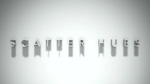Scatter hues 3D title animation white text on a white background Stock Footage 298897071
