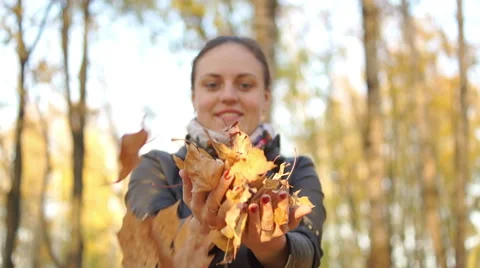 Scatter leaves underfoot 5 Stock-Footage 43750039