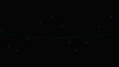 A scatter plot of blue data points against a dark background with a trend lin Video stock 339614757
