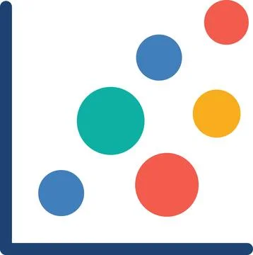 Scatter plot chart icon for statistical data イラスト素材