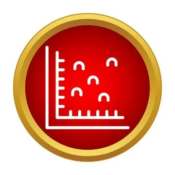 Scatter plot data analysis visualization icon Stock Illustration