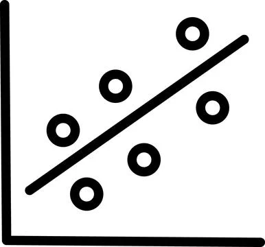 Scatter plot diagram for statistical data graph 스톡 일러스트