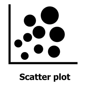 Scatter plot icon, simple style. Ilustración de archivo