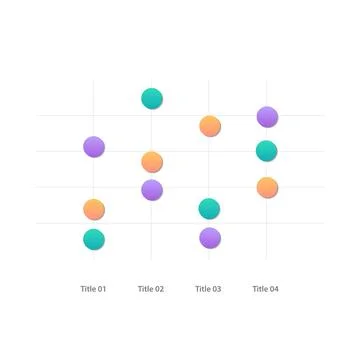 Scatter plot infographic chart design template Stock Illustration