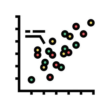 Scatter plots color icon vector illustration Stockillustratie