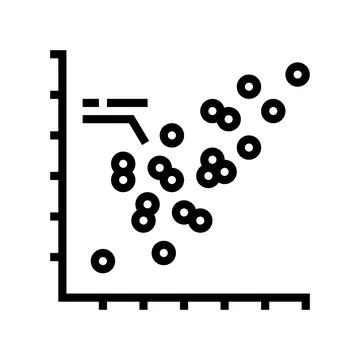 Scatter plots line icon vector illustration Stock Illustration