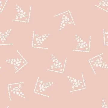 Scatter plots line seamless pattern Illustrazione stock