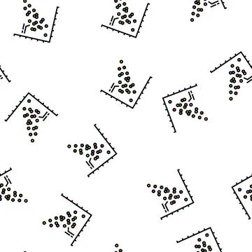 Scatter plots vector seamless pattern Stock Illustration