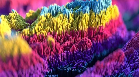 Scatter topographic landscape. Stock-Illustration