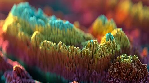 Scatter topographic landscape. Illustrazione stock