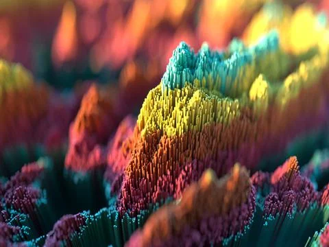 Scatter topographic landscape. Illustrazione stock
