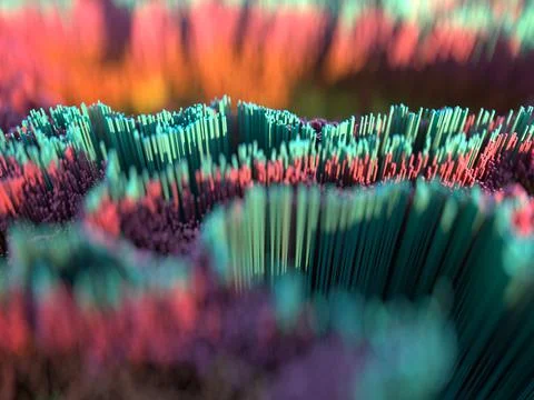 Scatter topographic landscape. Stock Illustration