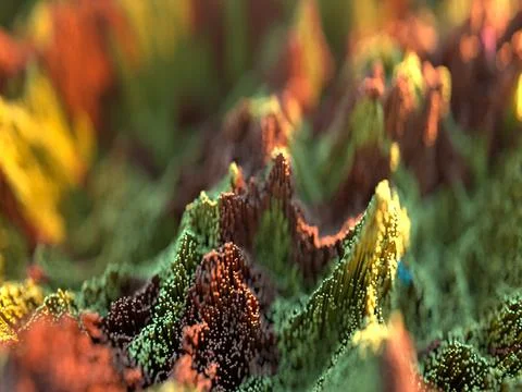 Scatter topographic landscape. Illustrazione stock