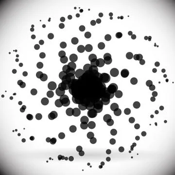 Scattered abstract dots. Vector element on white. Stockillustratie