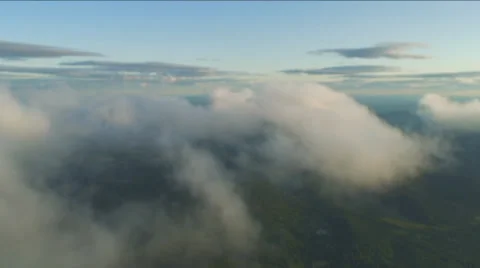 Scattered Aerial Clouds fly-over 스톡 동영상 34514632
