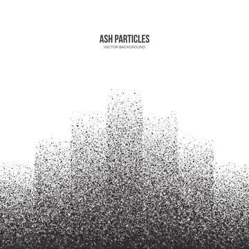 Scattered Ash Particles Abstract Vector Grunge Background Stock Illustration