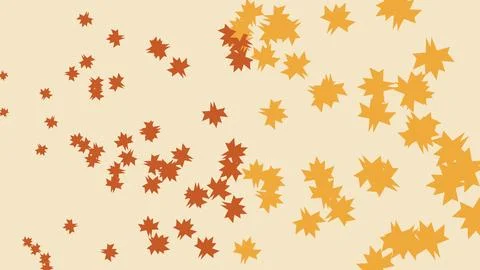Scattered autumn maple leaves pattern with warm gradient colors on light ba.. Stock Illustration