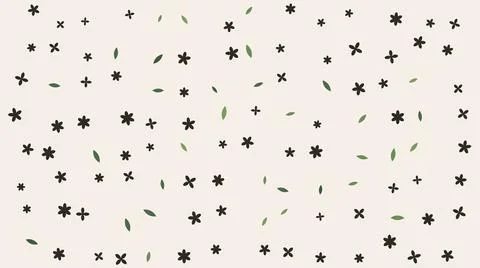 Scattered black dots on white grid pattern Stock Illustration