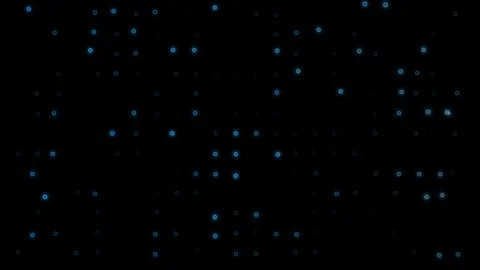 Scattered Blue Dots on Black Background Animation Stock Footage 307629404