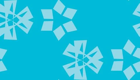 Scattered Blue Snowflake Background Stock Illustration