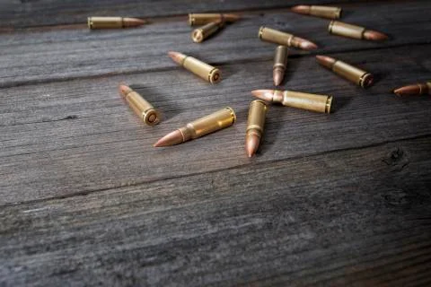Scattered bullets Stock Photos