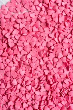 Scattered candy hearts Stock Photos