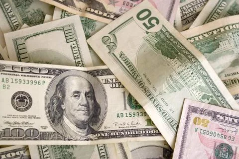 Scattered Cash Stock Photos