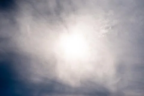 Scattered cloud clusters in a blue sky, blue sky background with white clouds Stock Photos