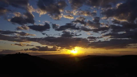 Scattered clouds during sunset Vídeo Stock 267046672