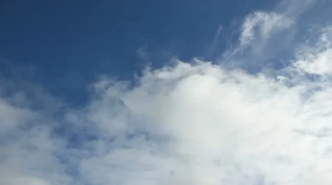 Scattered clouds over blue sky Stock Footage 10910030