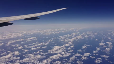Scattered clouds seen from above Stock Footage 268696823