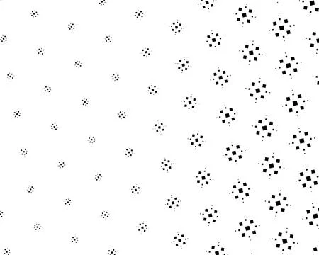 Scattered clusters of crisp black pixels grow denser toward one side of a w.. Ilustración de archivo