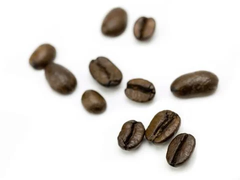 Scattered Coffee Beans Stock Photos