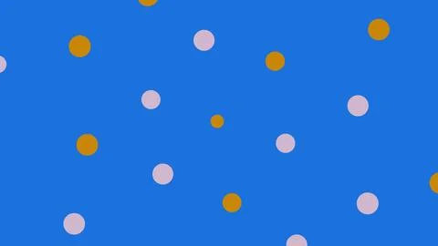 Scattered colorful dots on blue background Stockillustratie