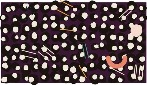 Scattered colorful dots pattern on white Stock Illustration