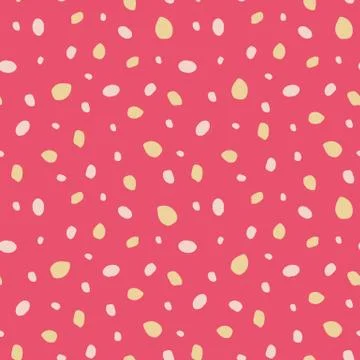 Scattered confetti petals seamless vector pattern in bright pink Stock Illustration
