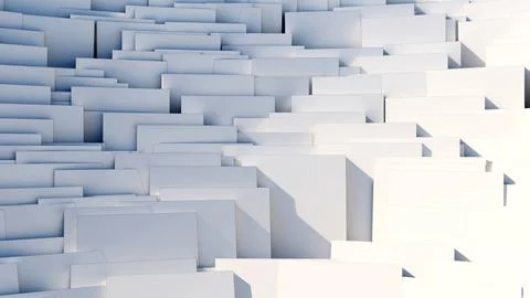 Scattered cubes - 8k abstract background Stock Illustration