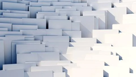 Scattered cubes - 8k abstract background Stock Illustration
