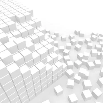 Scattered cubes Stock Illustration