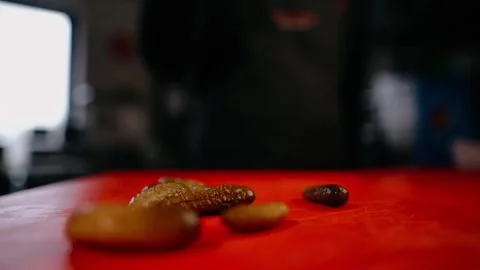 Scattered cucumbers on a cooking board Stock-Footage 158171408