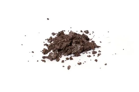Scattered dark gray eye shadow isolated on a white background Stock Photos