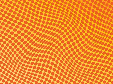 Scattered dots wave red polka background seamless pattern. Stock Illustration