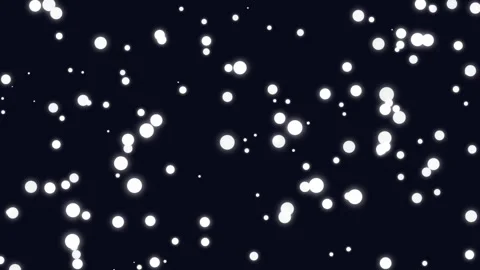 A scattered explosion of large and small glowing particles in the dark Video stock 321966844