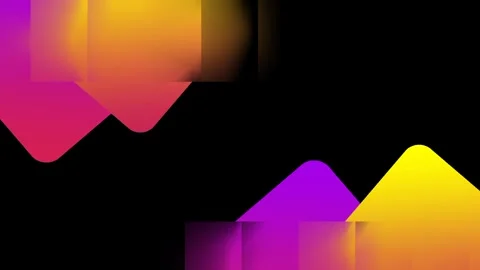 Scattered geometric color shapes Stock Footage 336062976