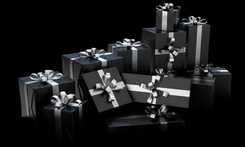 Scattered Gift Box Pile Stock Illustration